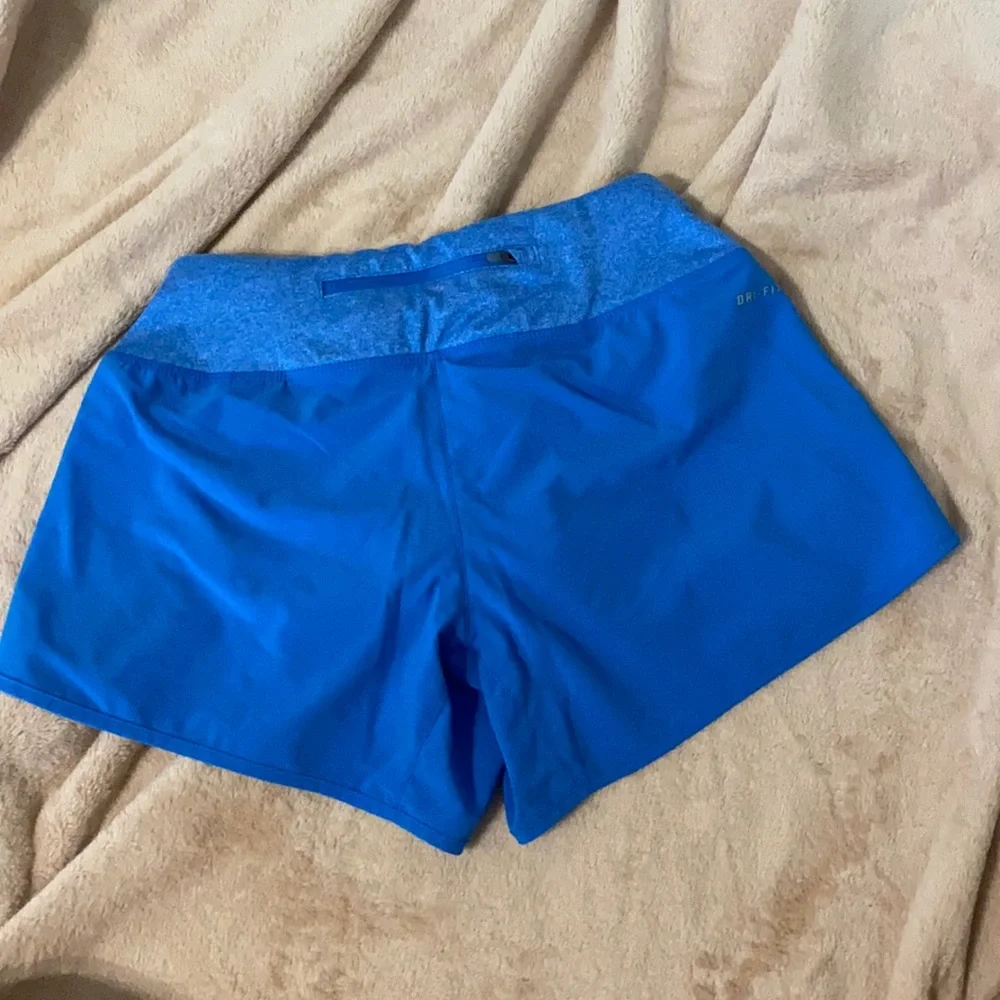 Nike Women's Athletic Shorts in Bright Blue with Heathered Waistband